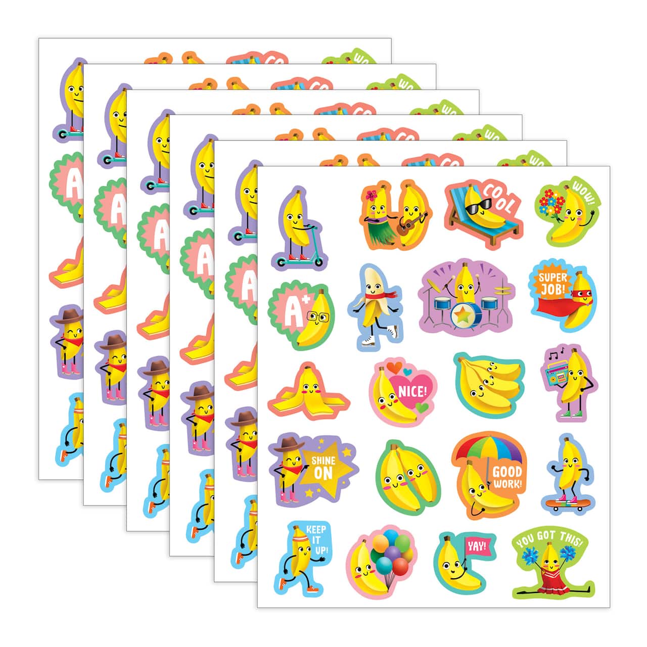 Teacher Created Resources® Banana Smelly Stickers, 6 Packs of 120